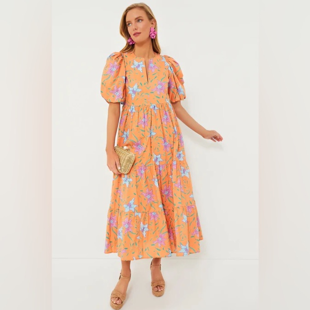 Tuckernuck Hyacinth House Orange Floral Dress